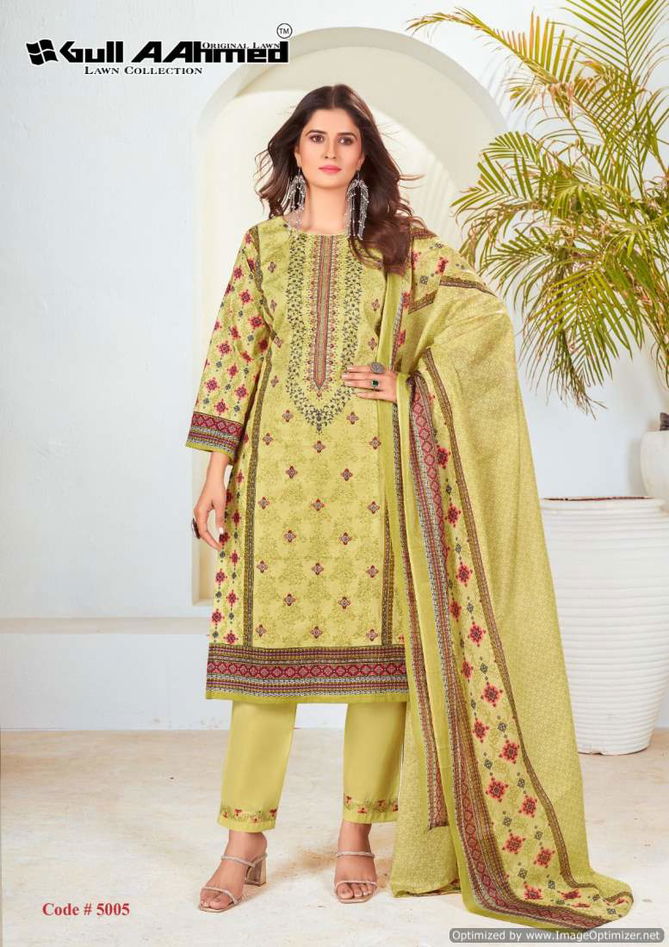 Bin Saeed Vol 5 By Gull A Ahmed Lawn Cotton Dress Material Wholesalers In Delhi
